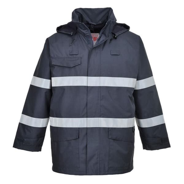 Portwest Mens Bizflame Rain Jacket Navy 3XL