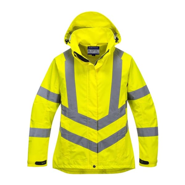 Portwest Womens/Ladies Rain Hi-Vis Breathable Jacket Yellow XXL