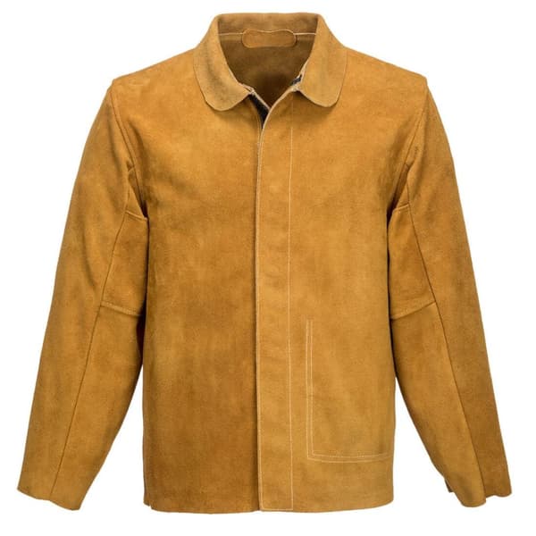 Portwest Mens Leather Welding Jacket Tan L