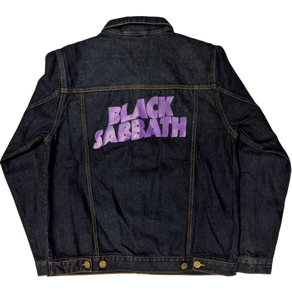 Black Sabbath Unisex Denimjacka med vågig logotyp för vuxna