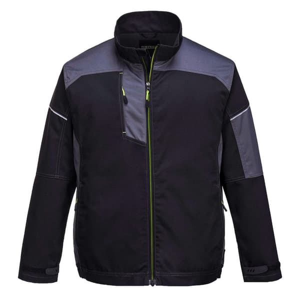 Portwest Mens PW3 Work Work Jacket Black/Zoom Grey 3XL