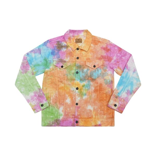 Colortone Unisex jeansjacka för vuxna med batikfärger