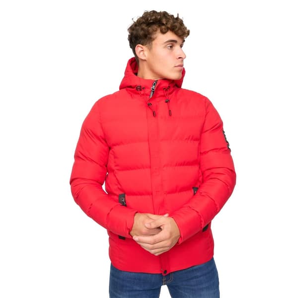 Crosshatch Kampleys vadderad jacka med prägel för herrar Red XL