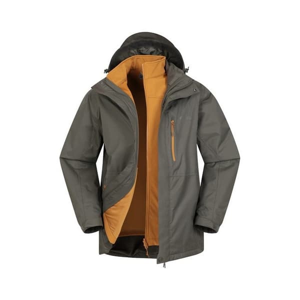 Mountain Warehouse Mens Bracken Extreme 3 i 1 vattentät jacka