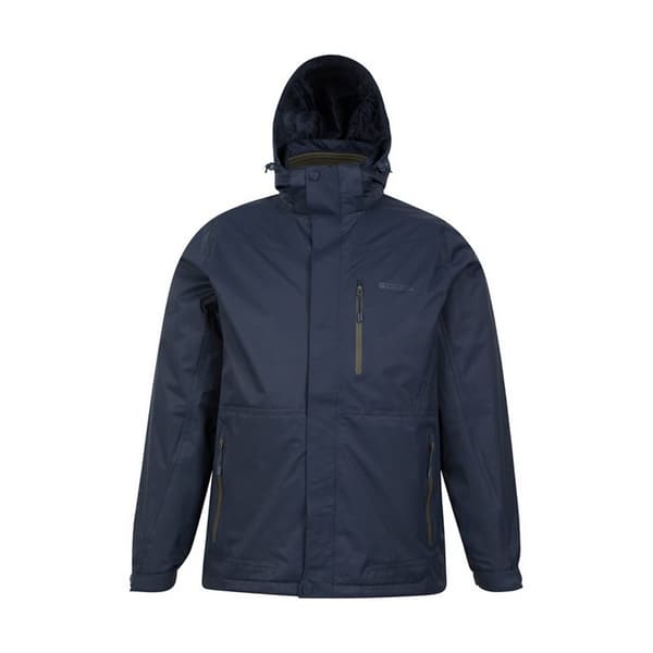 Mountain Warehouse Mens Bracken Extreme 3 in 1 Waterproof Jacket Indigo 3XL