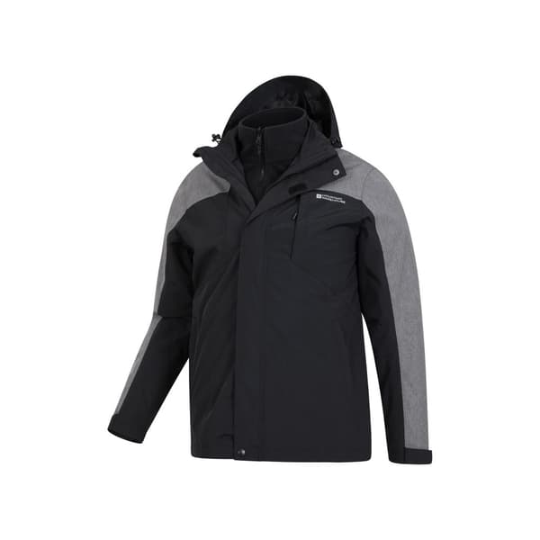 Mountain Warehouse Mens District Extreme 3 in 1 Waterproof Jacket