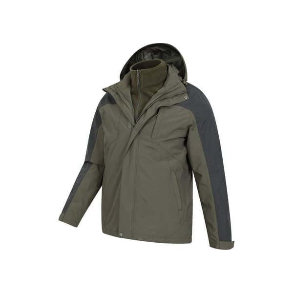 Mountain Warehouse Mens District Extreme 3 in 1 Waterproof Jacket