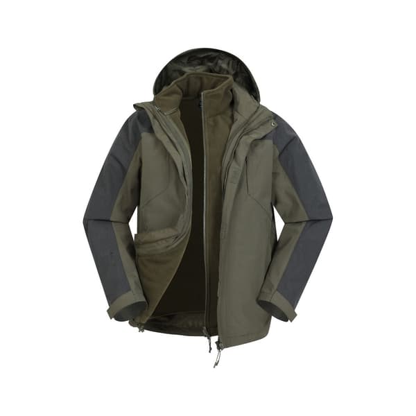 Mountain Warehouse Mens District Extreme 3 in 1 Waterproof Jacket
