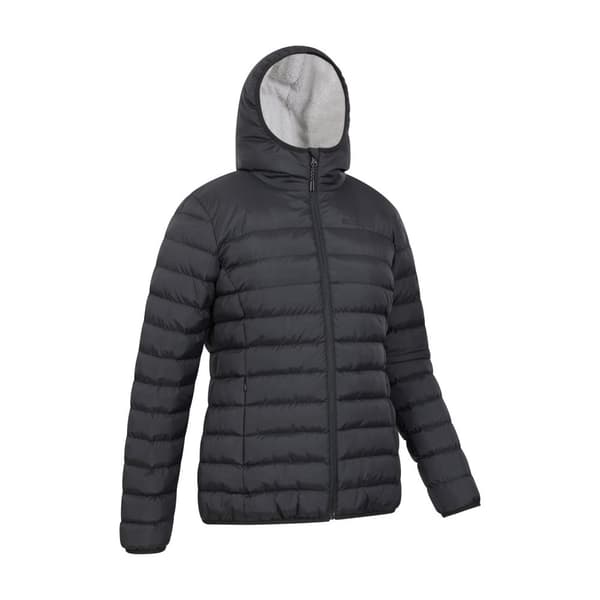 Mountain Warehouse Vadderad jacka med imitationspälsfodring för damer/damer