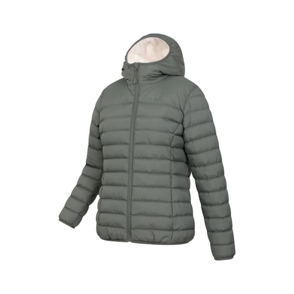 Mountain Warehouse Vadderad jacka med imitationspälsfodring för damer/damer