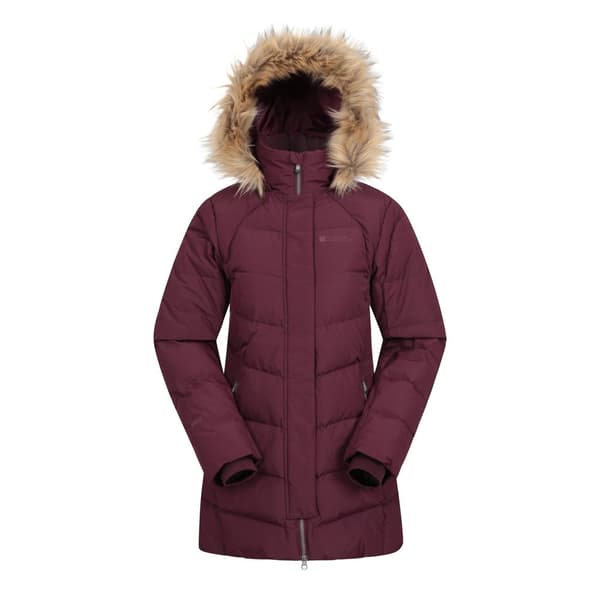 Mountain Warehouse Womens/Ladies Isla II Long Down Jacket Indigo 8 UK