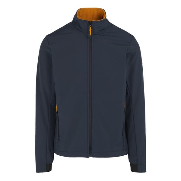 Regatta Mens Dendrick Soft Shell Jacket Ash/Red Ochre S