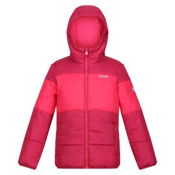 Regatta Childrens/Kids Lofthouse VII Terrain Print Padded Jacket Berry Pink/Pink Potion 13 Years