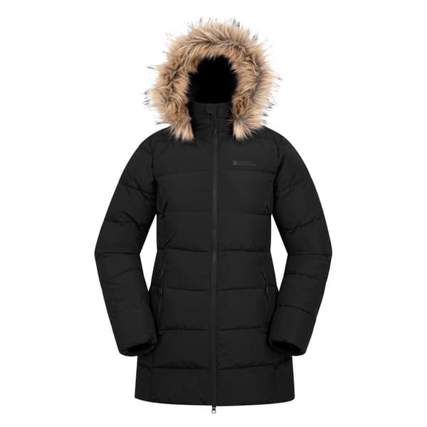 Mountain Warehouse Womens/Ladies Nola Long Padded Jacket Black 16 UK