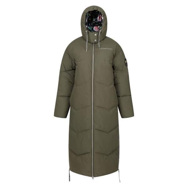 Regatta Womens/Ladies Christian Lacroix Milhaud Longline Puffer Jacket Dark Khaki 18 UK