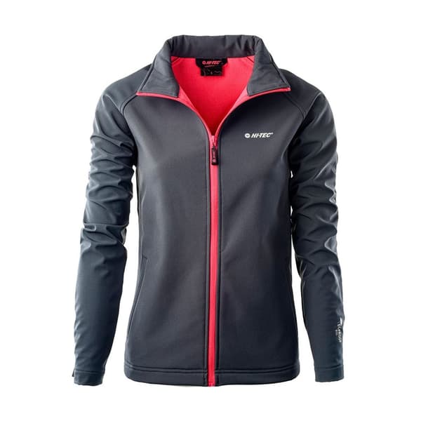 Hi-Tec Lucari Soft Shell-jacka för damer/kvinnor Moon Grey/Bright Pink L