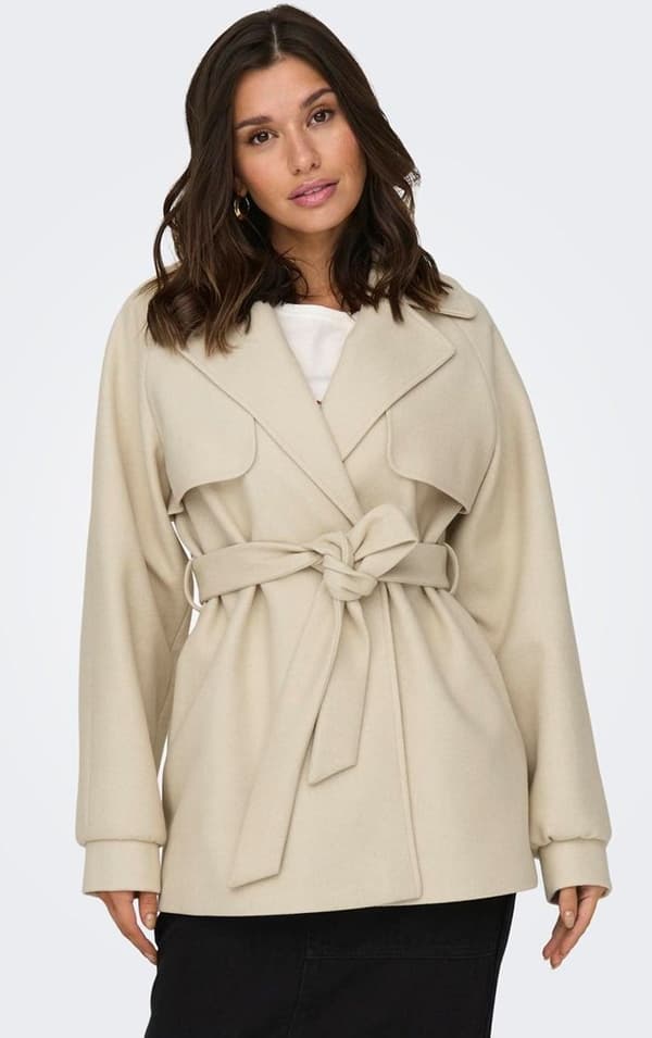 Only - onlNancy Belted Short Coat Beige L