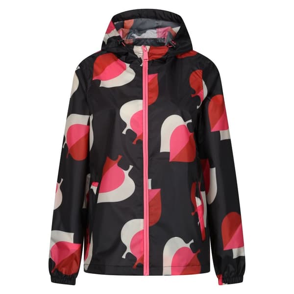 Regatta Womens/Ladies Orla Kiely Pack-It Leaves Waterproof Jacket Shadow Elm Pink 12 UK