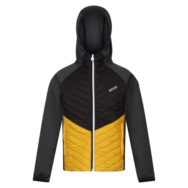 Regatta Childrens/Kids Kielder Hybrid VII Padded Jacket Seal Grey/California Yellow 9-10 Years