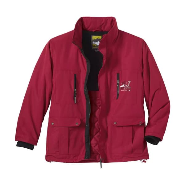 Atlas For Men Mens Water Repellent Faux Fur Hood Parka Red 3XL