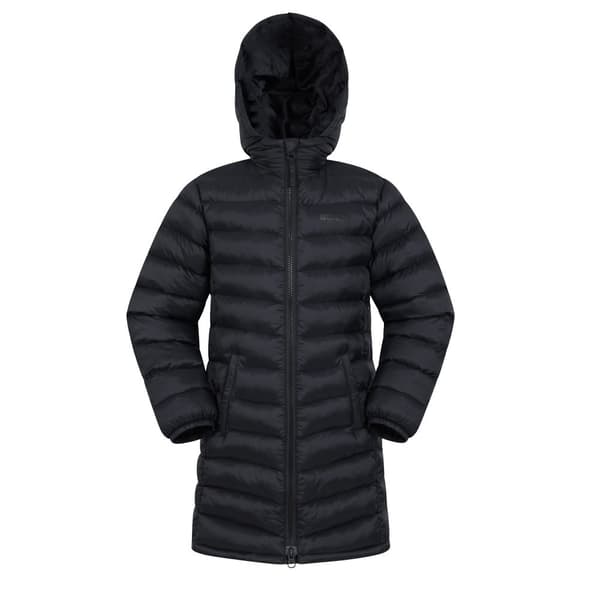 Mountain Warehouse Childrens/Kids Florence Longline Padded Jacket Black 13 Years