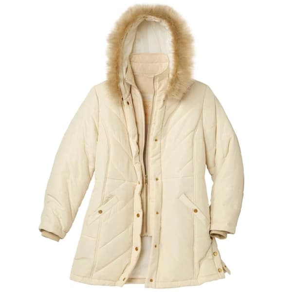 Atlas for Women Womens/Ladies Padded Jacket Ecru 12 UK - 14 UK