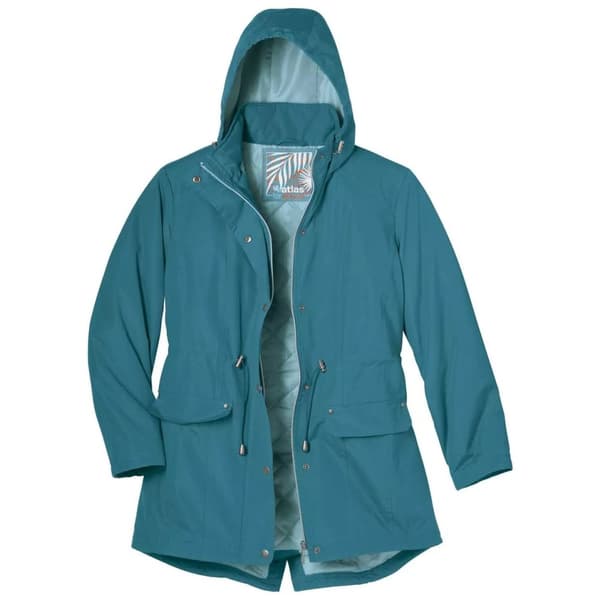 Atlas for Women Womens/Ladies Water Repellent Quilted Parka Pigeon Blue 16 UK - 18 UK