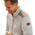 Miniatyrbilde 4 av 4: Atlas For Men Mens Knitted Faux Suede Shoulder Panels Jacket