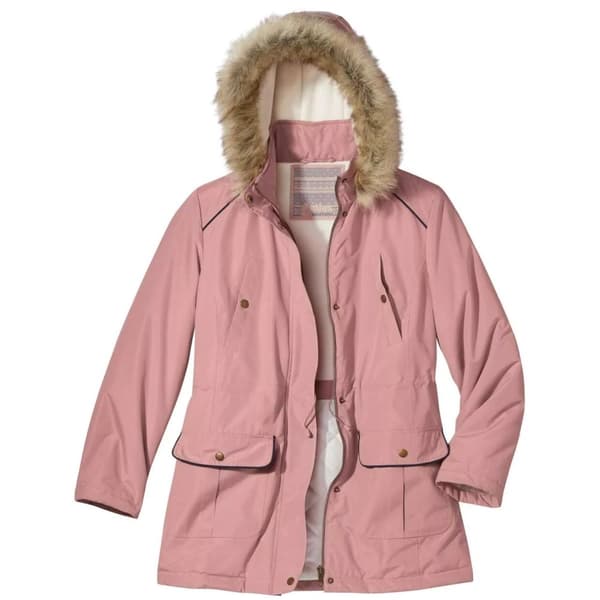 Atlas For Women Parka med luva i fuskpäls för damer/damer