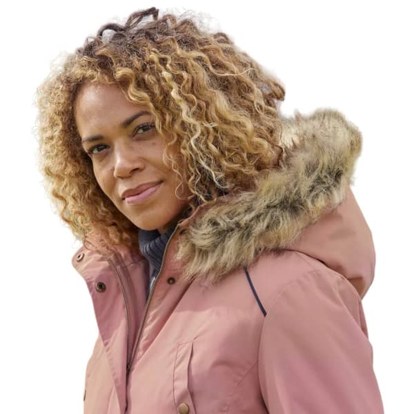 Atlas For Women Faux Fur Hood Parka til kvinder/damer