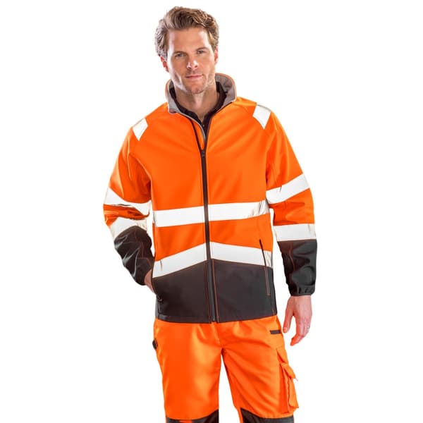 SAFE-GUARD by Result Mens Printable Safety Soft Shell Jacket