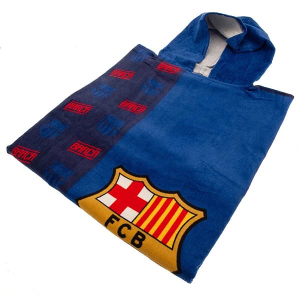 Barcelona FC Håndklæde med hætte med børnenes/barnenes våbenskjold Red/Blue One Size
