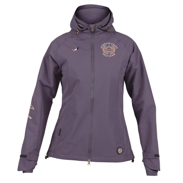 Aubrion Girls Team Young Rider Waterproof Jacket Grey 7-8 Years