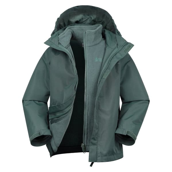 Mountain Warehouse Childrens/Kids Fell 3 in 1 Water Resistant Jacket Dark Khaki 2-3 Years