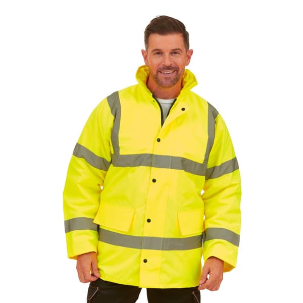 Yoko Unisex Adult Classic Motorway Hi-Vis Padded Jacket