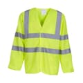 Miniatyrbillede 1 af 2: Yoko Unisex Adult Hi-Vis Long-Sleeved Waistcoat