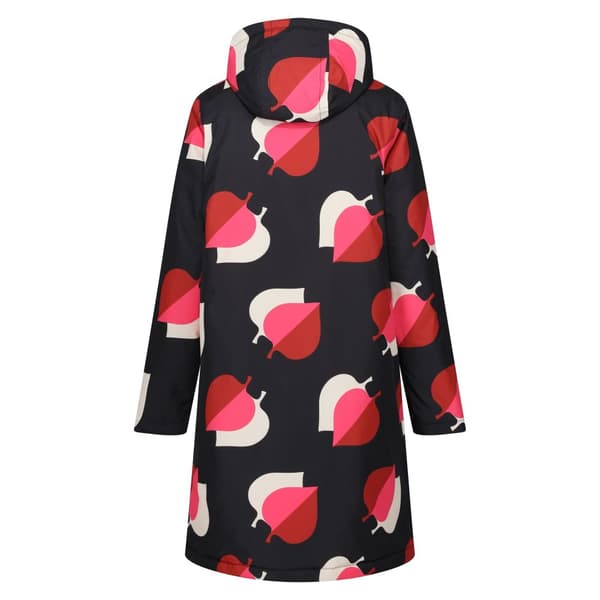 Regatta Womens/Ladies Orla Kiely Leaf Longline Waterproof Jacket Shadow/Elm Pink 14 UK
