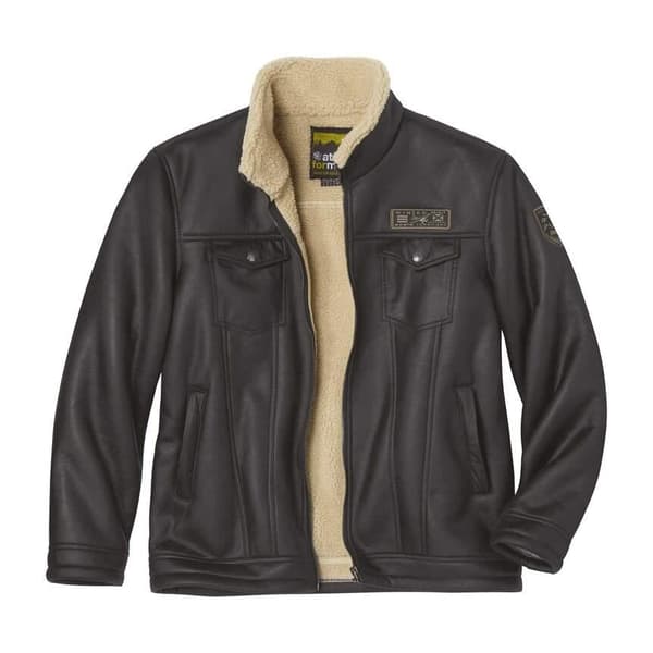 Atlas For Men Mens Aviator Faux Suede Jacket