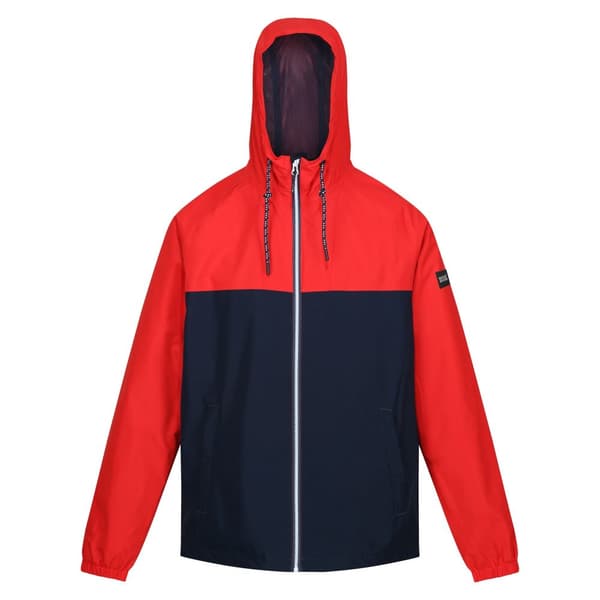 Regatta Mens Belcastel Waterproof Jacket Navy/High Risk Red XXL