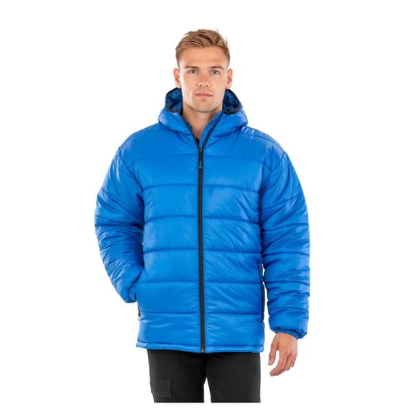 Result Genuine Recycled Vadderad parkas med huva för vuxna, unisex