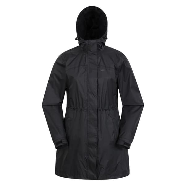 Mountain Warehouse Womens/Ladies Torrent Longline Waterproof Lightweight Waterproof Jacket Black 10 UK