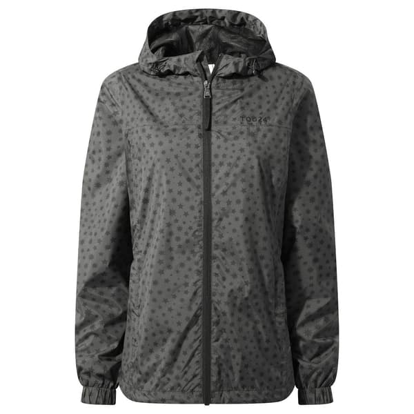 TOG24 Womens/Ladies Craven Milatex Star Waterproof Jacket Washed Black 20 UK