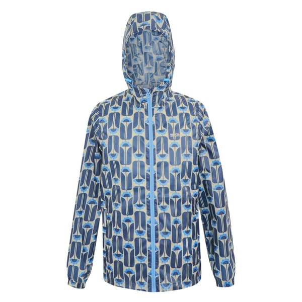 Regatta Womens/Ladies Orla Kiely Tall Flowers Packaway Waterproof Jacket Navy 18 UK