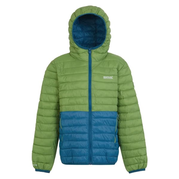 Regatta Hillpack II Colour Block vadderad jacka för barn/ungdomar Piquant Green/Moroccan Blue 13 Years