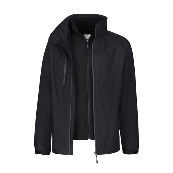 Regatta Mens Honestly Made 3 in 1 Waterproof Jacket Black L