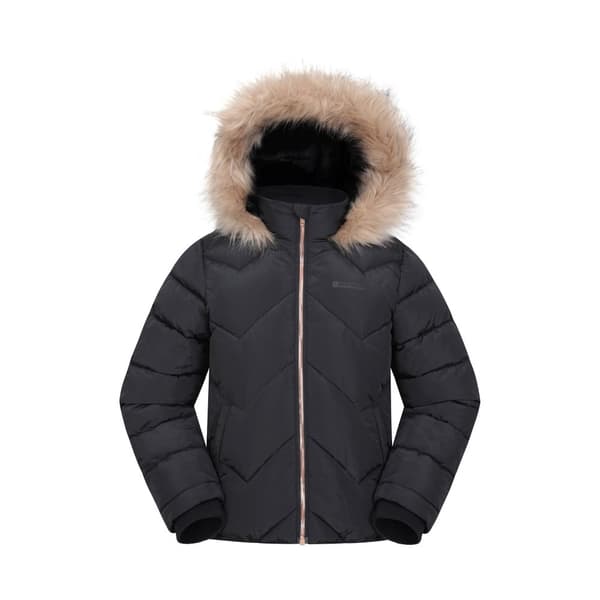Mountain Warehouse Childrens/Kids Galaxy Short Padded Jacket Black 7-8 Years