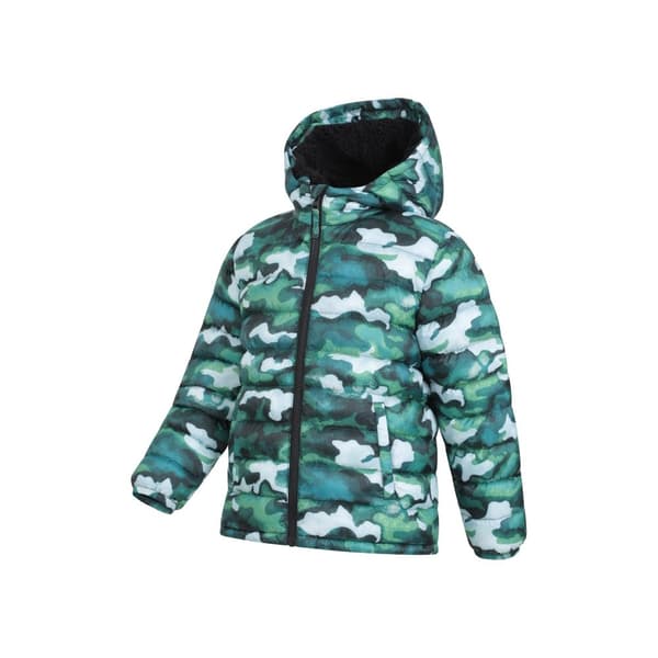 Mountain Warehouse Childrens/Kids Seasons Camo Faux Fur Lined Padded Jacket