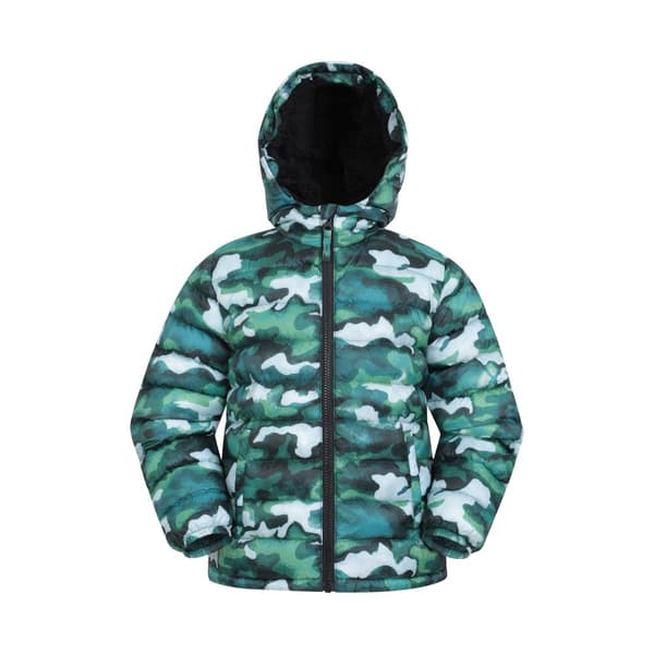Mountain Warehouse Childrens/Kids Seasons Camo Faux Fur Lined Padded Jacket