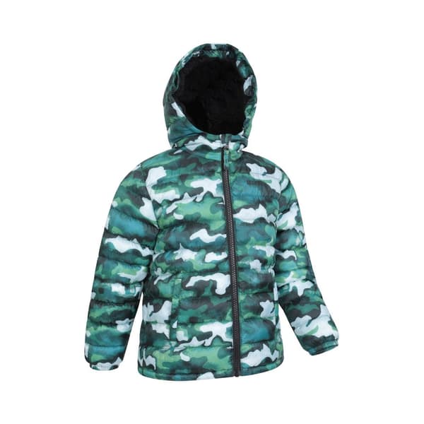 Mountain Warehouse Childrens/Kids Seasons Camo Faux Fur Lined Padded Jacket