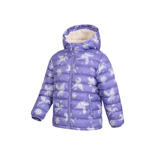 Mountain Warehouse Barn/Kids Seasons Enhörning Fuskpäls Fodrad Vadderad Jacka
